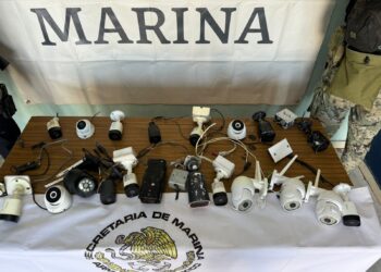 Desmantela  SSPM y MARINA 22 cámaras de videovigilancia ilegal en Cajeme
