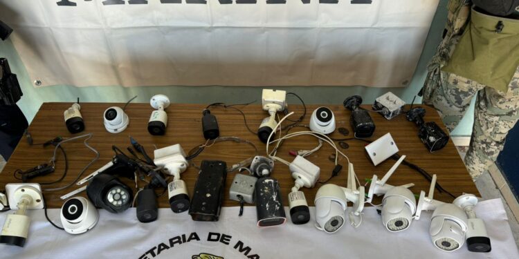 Desmantela SSPM y MARINA 22 cámaras de videovigilancia ilegal en Cajeme