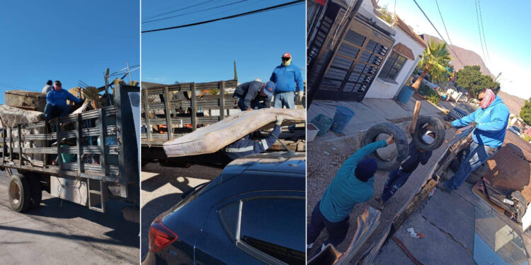 Avanzan actividades de la Jornada de Descacharre en sectores de Guaymas