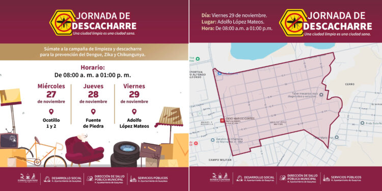 Invita Ayuntamiento de Guaymas a participar en Jornada de Descacharre