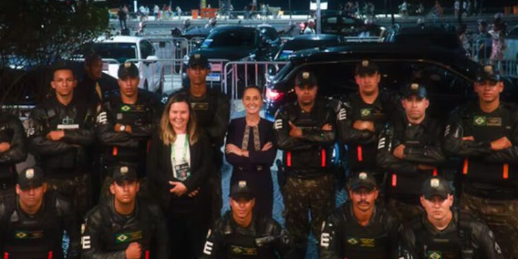 Sheinbaum destaca trabajo de Policía del Ejército y federal de Brasil por labor en G20