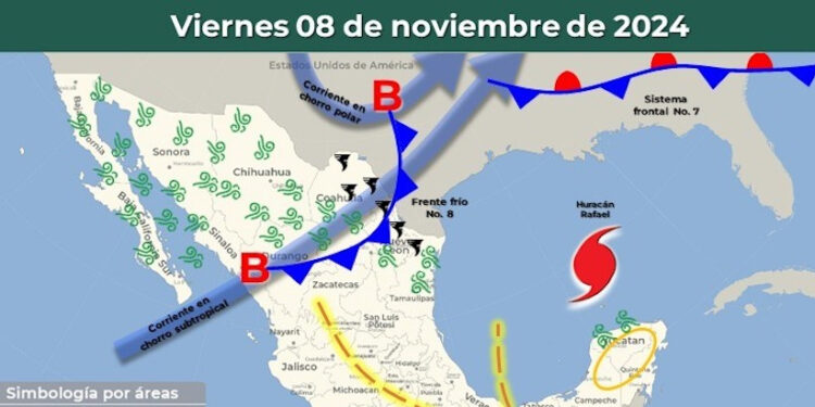 Frente frío No. 8 seguirá avanzando hoy por el norte de Sonora