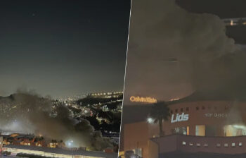 Reportan incendio en plaza comercial outlet Punta Norte, en Edomex