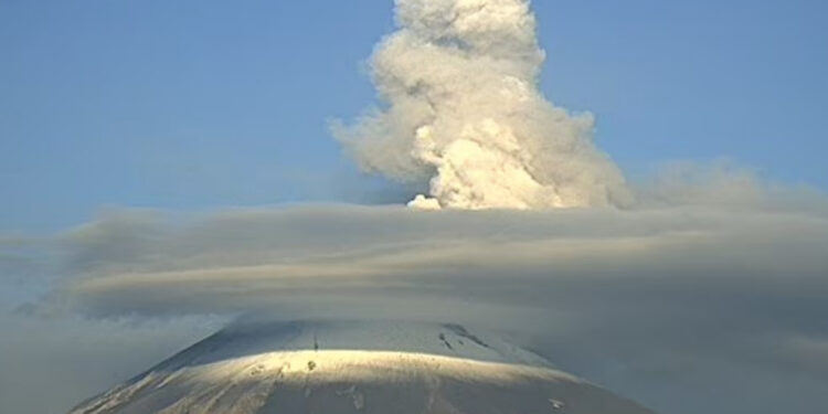 Popocatépetl emite IMPACTANTE fumarola; alertan por caída de ceniza en estos estados
