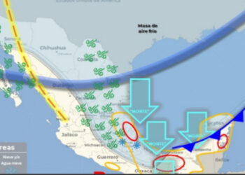 Hoy prevalecerá la masa aire polar ocasionando un marcado descenso de temperatura