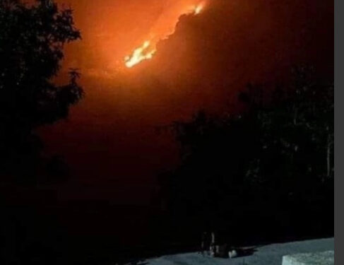 Se produce fuerte incendio en paraje de La Misión, Hidalgo