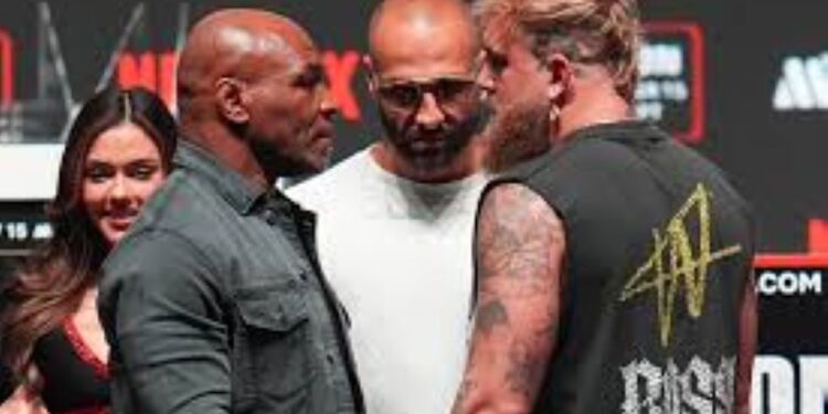 Mike Tyson le acomoda tremenda cachetada a Jake Paul en el pesaje