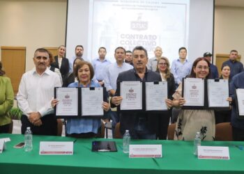 Firman Gobierno Municipal de Cajeme y SUTSAC-CTM convenio colectivo de trabajo  2025-2027