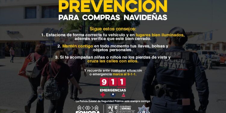 Recomienda Seguridad Pública medidas de prevención durante compras de fin de año