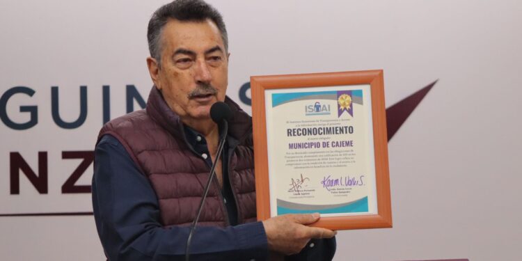 Gobierno de Cajeme recibe reconocimiento por su compromiso con  la transparencia