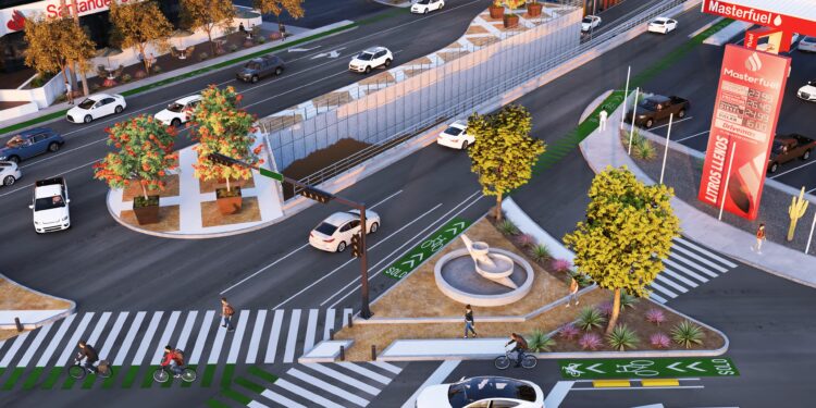Contempla 3 mil metros de ciclovías proyecto integral de paso desnivel de Colosio y Solidaridad