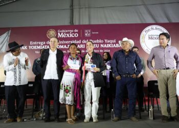 COMO PARTE DEL PLAN DE JUSTICIA, PRESIDENTA CLAUDIA SHEINBAUM INAUGURA UNIVERSIDAD DEL PUEBLO YAQUI EN GUAYMAS, SONORA