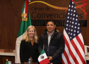 Ricardo Gallardo se reúne con Melissa Bishop, cónsul general de Estados Unidos