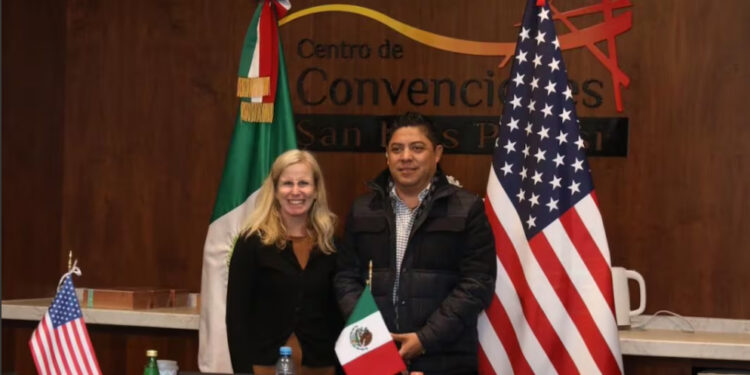 Ricardo Gallardo se reúne con Melissa Bishop, cónsul general de Estados Unidos
