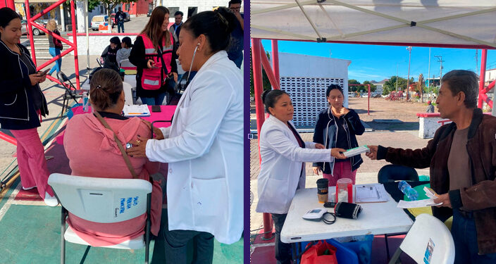 Participan familias de Punta de Arena en Jornada de Salud