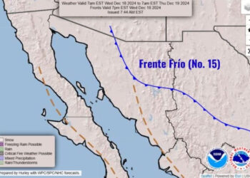 Nuevo frente frío ingresa mañana a territorio sonorense