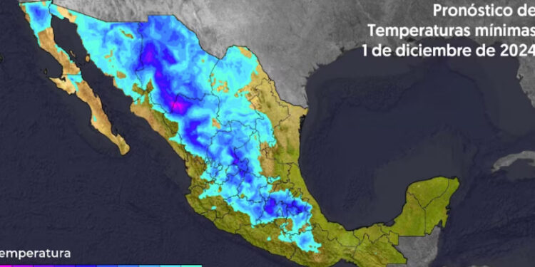 Más de la mitad del país con heladas de hast -10 °C, además habrá lluvias en diversos estados este 1 de dicembre
