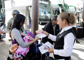 Implementa Secretaría de Seguridad Pública operativo preventivo en centrales de autobuses