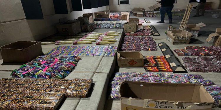 Incauta Gobierno de Sonora pirotecnia y sustancias prohibidas en SLRC durante operativo coordinado