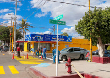 Semaforización Y Señalización Realiza Trabajos De Rehabilitación En El Cruce De Las Calles Chihuahua Y 6 De Abril En Cajeme