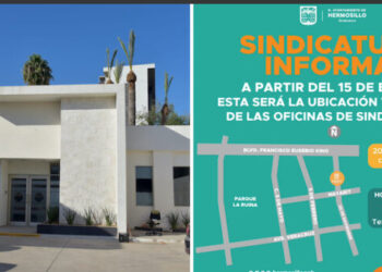 Operará Sindicatura de Hermosillo en sede temporal a partir del próximo 15 de enero
