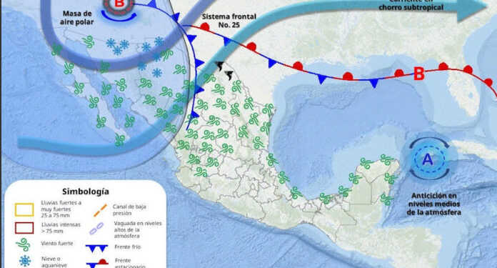 Por frente frío se espera ambiente de muy frío a gélido con posibles heladas