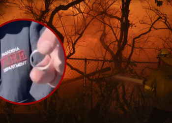 Bombero recupera su anillo de bodas entre escombros de su casa en California | VIDEO