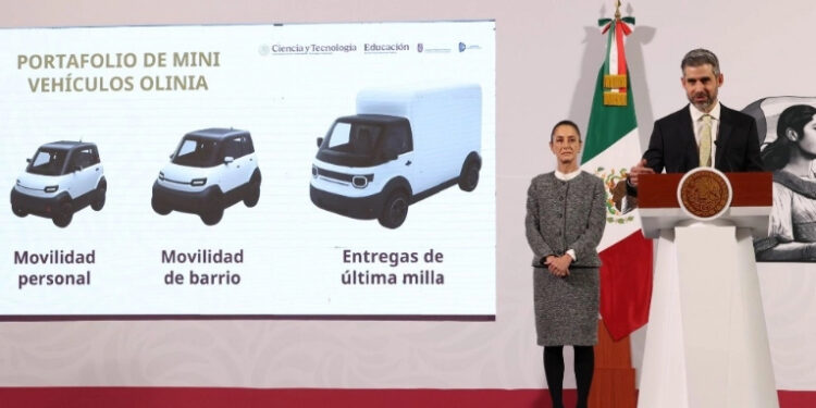 Presentan proyecto de auto eléctrico ‘Olinia’; costos de entre los 90 y 150 mil pesos