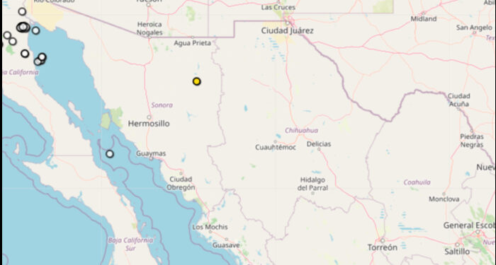 Tembló hoy en Nacozari de García