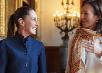 Sheinbaum se reunió en Palacio Nacional con Ana Botín, la banquera más poderosa de España