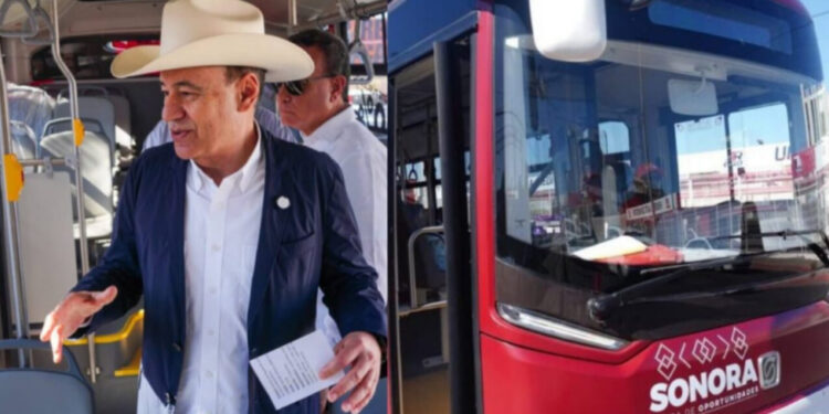 Gobernador Durazo transforma el transporte público en Hermosillo con unidades eléctricas a través del Plan Sonora
