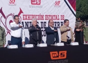 Realiza Cobach Sonora gran exhibición de Escoltas y Bandas de Guerra