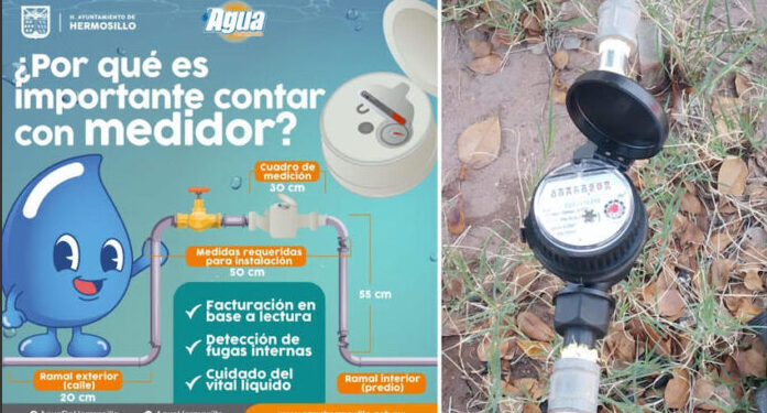 Invita Agua de Hermosillo a solicitar instalación del medidor en hogares