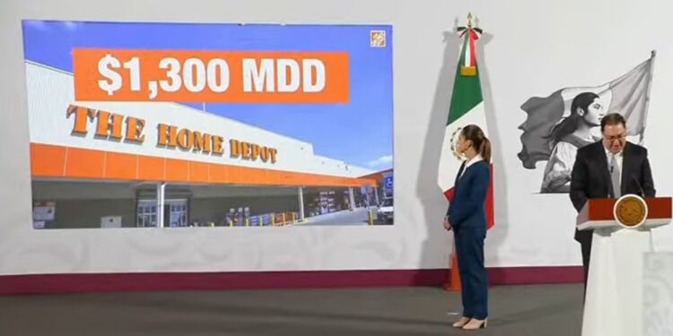 Home Depot anuncia, en mañanera de Sheinbaum, inversión de mil 300 mdd en México