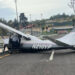Avioneta aterriza de emergencia sobre la carretera Real del Monte-Huasca