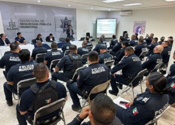 Policía municipal de Cajeme recibe capacitación en actuación de primer respondiente y procesamiento de indicios