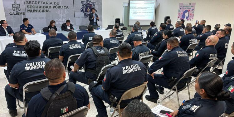 Policía municipal de Cajeme recibe capacitación en actuación de primer respondiente y procesamiento de indicios
