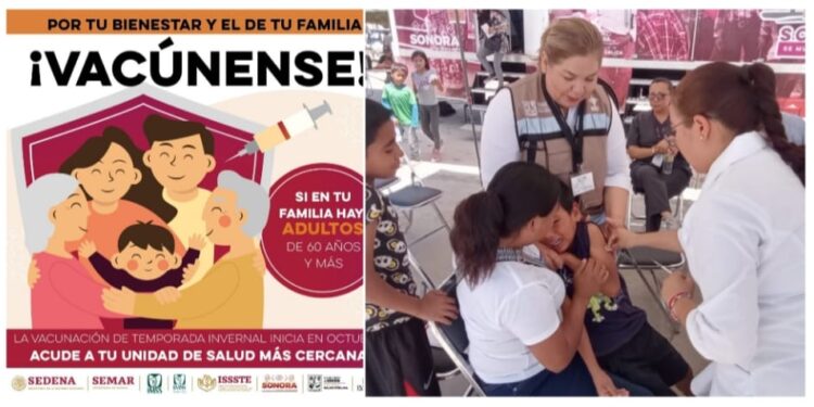 Llama Gobierno de Sonora a vacunarse contra influenza y covid-19 antes del 28 de marzo