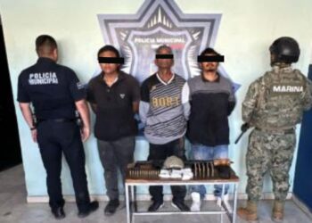 Detiene operativo coordinado a tres sujetos con arma de fuego en Cajeme