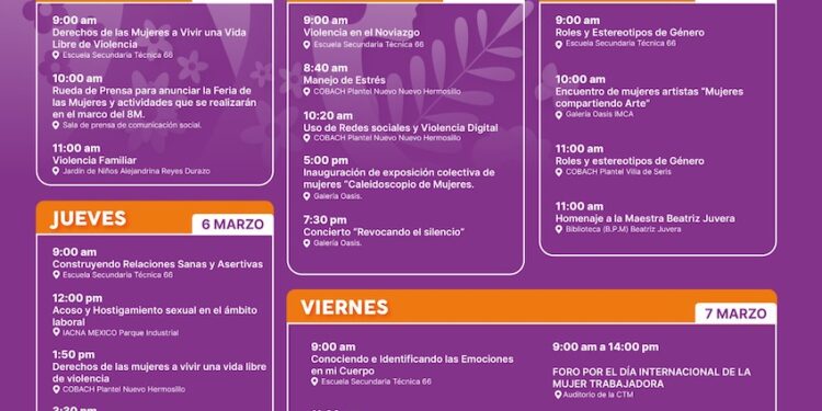 Inicia Ayuntamiento de Hermosillo actividades en el marco del Día de la Mujer