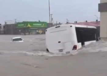 Tromba ahoga a ciudades fronterizas de Tamaulipas