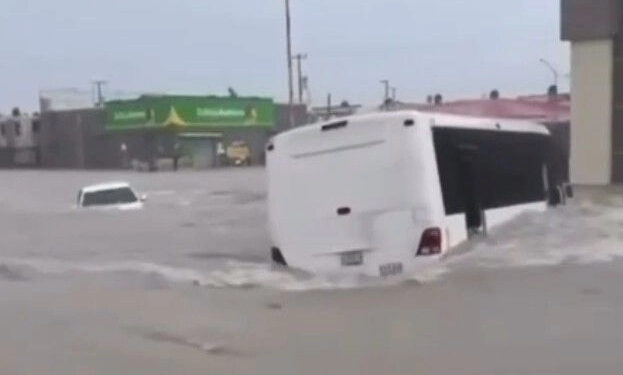 Tromba ahoga a ciudades fronterizas de Tamaulipas