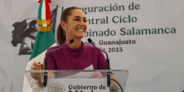 Sheinbaum inaugura planta eléctrica en Salamanca: ‘México no necesita de inversionistas extranjeros’