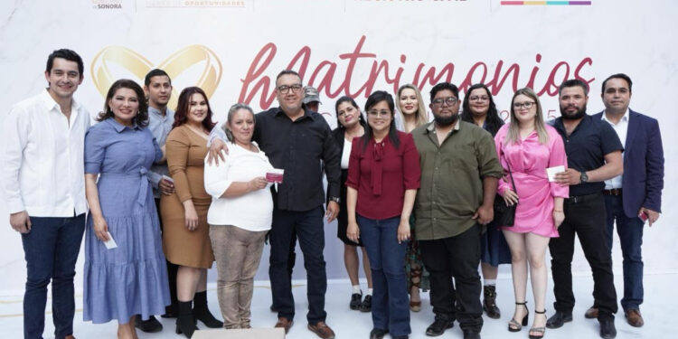 Gobierno de Sonora realiza con éxito el programa de Matrimonios Colectivos 2025