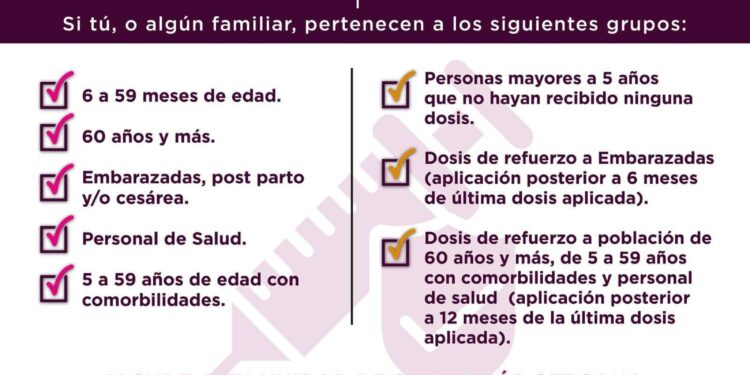 Exhorta Gobierno de Sonora a vacunarse contra la influenza y covid-19