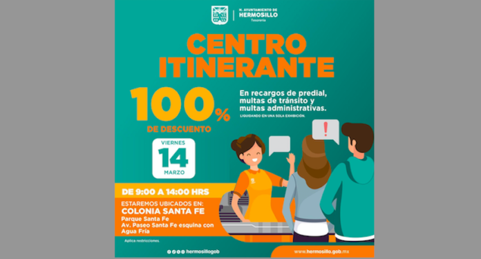 Acercará Tesorería Municipal sus servicios a la colonia Santa Fe este viernes 14