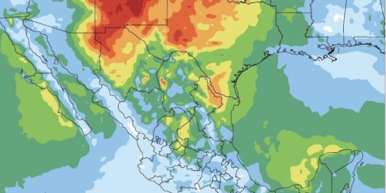 A partir del día sábado un frente frío se aproximará al noroeste de México