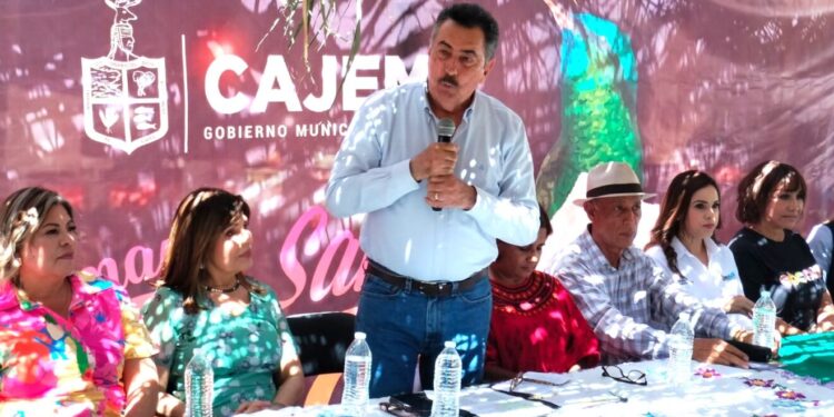 Realiza Javier Lamarque banderazo de inicio a semana santa en cócorit “el retorno a nuestro origen” 2025