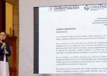 Deplora Sheinbaum transmisión en televisión mexicana de anuncio de EU contra migrantes