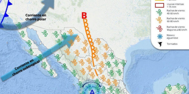 Para la noche hoy y madrugada de domingo se esperan fuertes rachas de viento con tolvaneras en Sonora